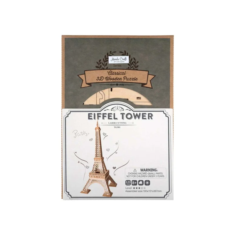 Puzzle 3D en Bois Tour Eiffel - 121 pièces