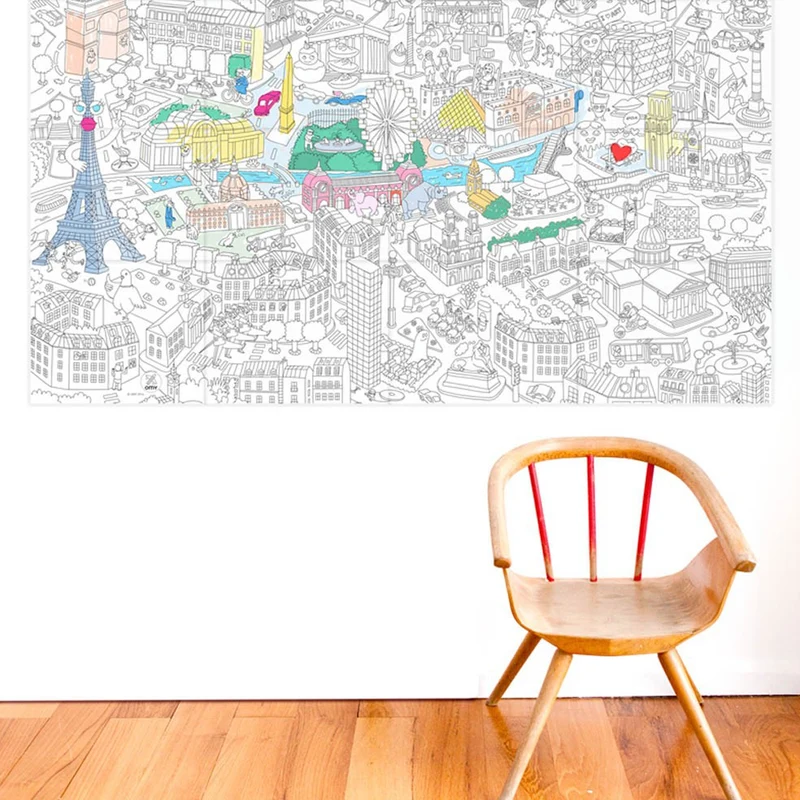 Poster Geant A Colorier - Paris