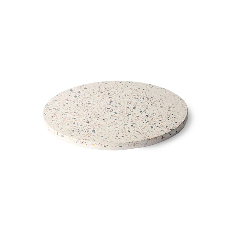 Plateau rond en béton - Terrazzo