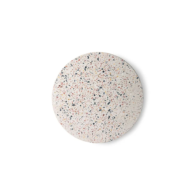 Plateau rond en béton - Terrazzo