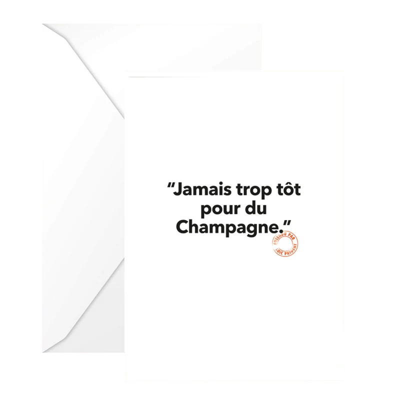 Carte Postale Jamais Trop Tôt
