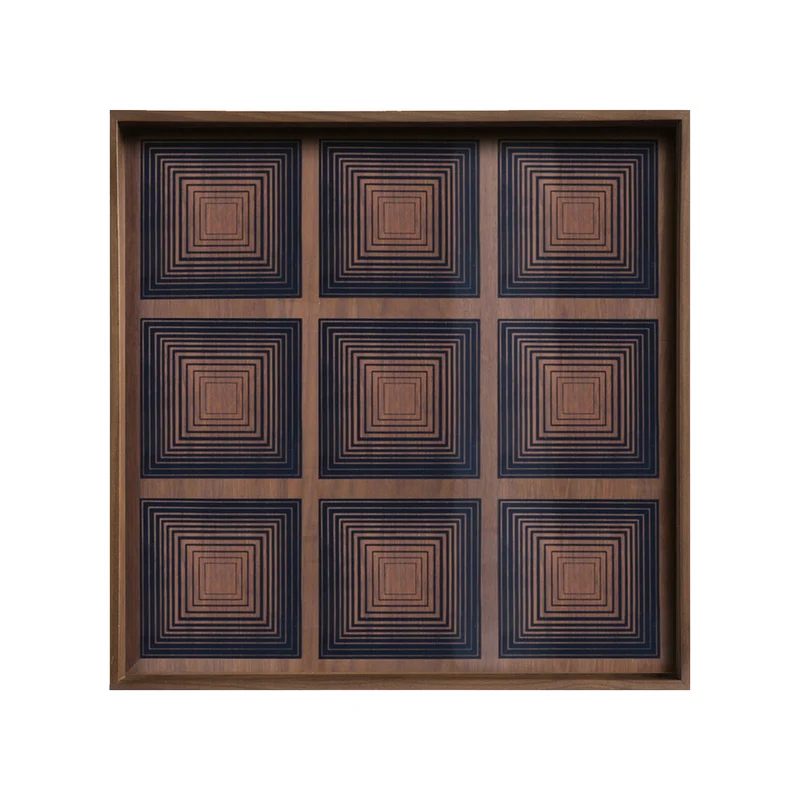 Plateau carré en verre Ink Squares