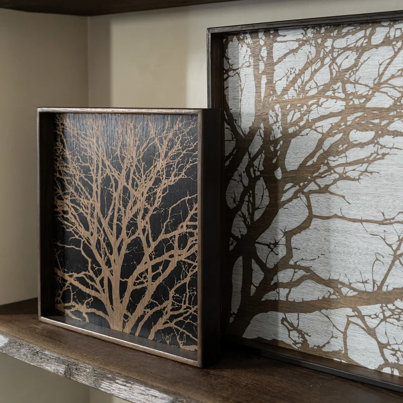 Plateau en bois Black Slice - Marron