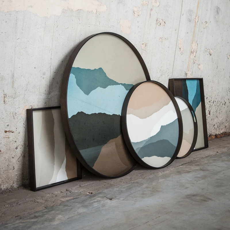 Plateau en verre - Slate Wabi Sabi - Ø 92 cm