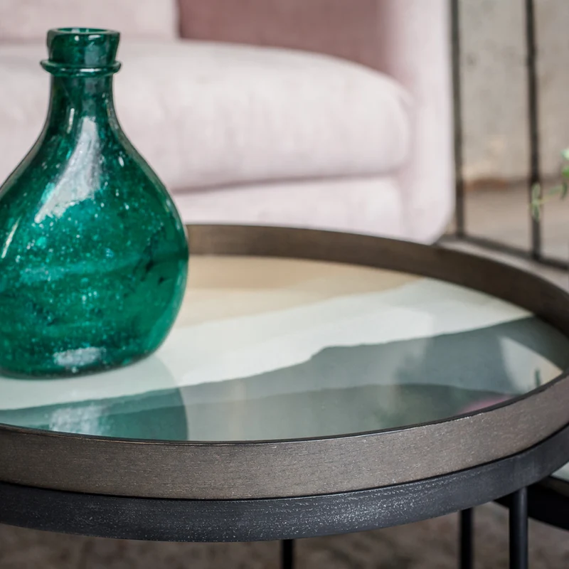 Plateau en verre - Slate Wabi Sabi - Ø 61 cm
