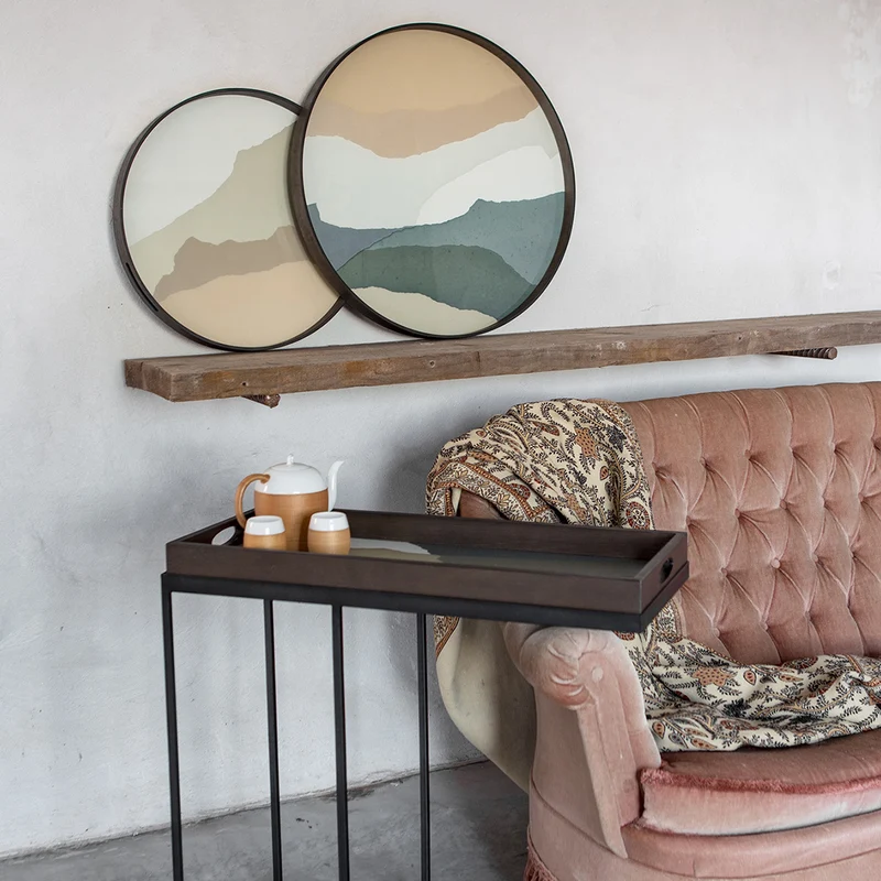 Plateau en verre - Slate Wabi Sabi - Ø 61 cm