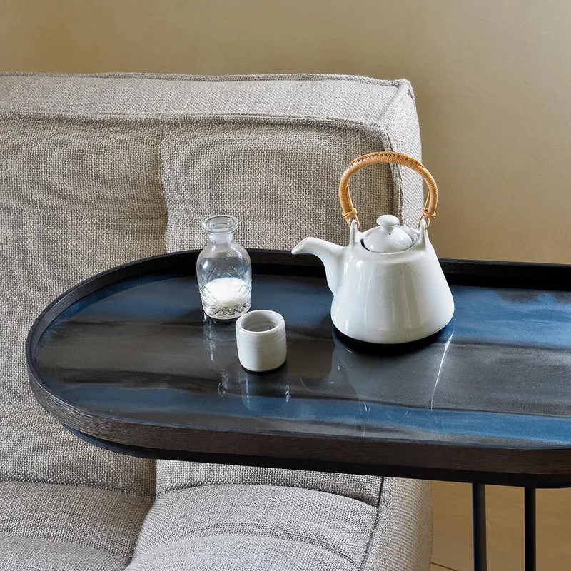Plateau en verre Graphite - Organic Glass Oblong - L 71 cm