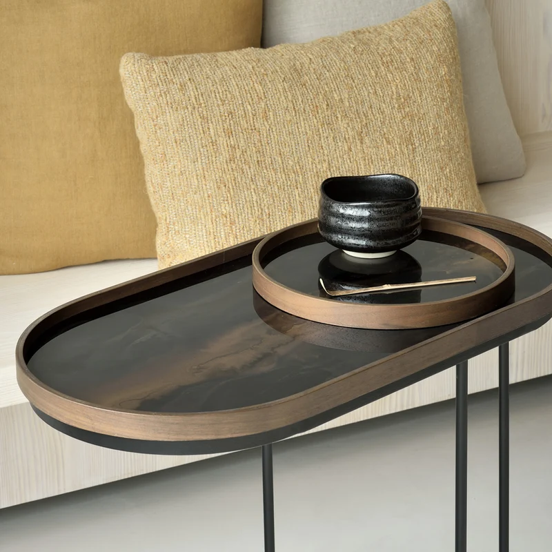 Plateau en verre - Bronze Organic - Oblong - 71 x 36 cm