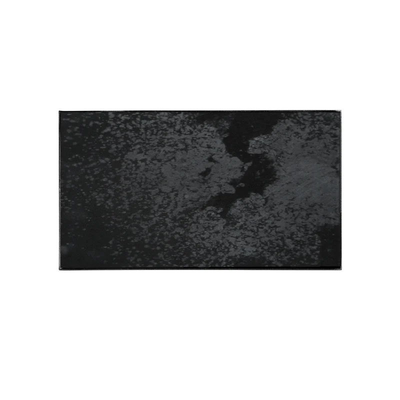 Plateau miroir vieilli carré - Charbon - 31 x 17 cm