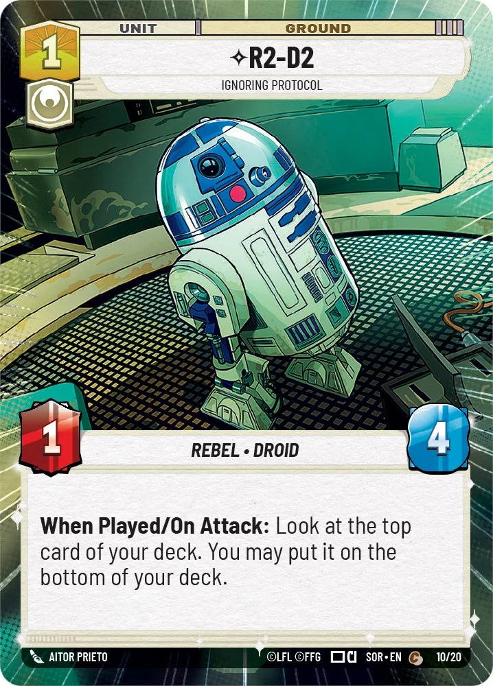 R2-D2 – Ignorer le protocole (Hyperespace) (Promo de jeu hebdomadaire) (10/20) [Promos Spark of Rebellion]