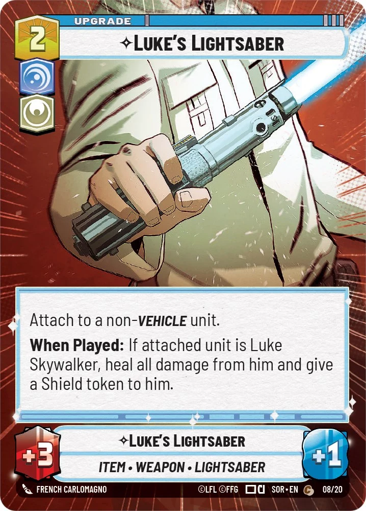 Sabre laser de Luke (Hyperespace) (Promo de jeu hebdomadaire) (8/20) [Promos Spark of Rebellion]