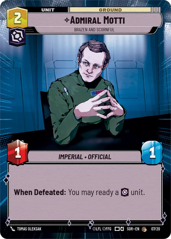 Amiral Motti - Effronté et méprisant (Hyperespace) (Promo de jeu hebdomadaire) (7/20) [Promos Spark of Rebellion]
