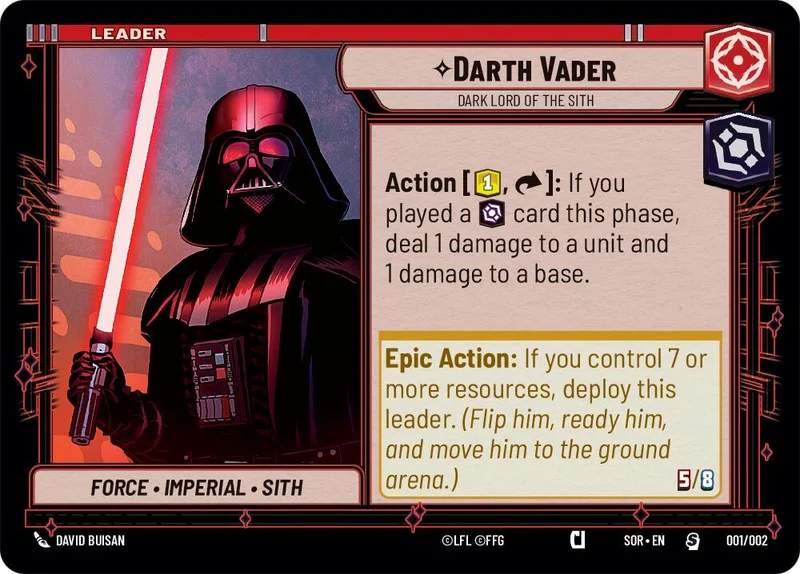 Dark Vador - Le Seigneur Noir des Sith (Promo Avant-première) (001/002) [Promos Spark of Rebellion]