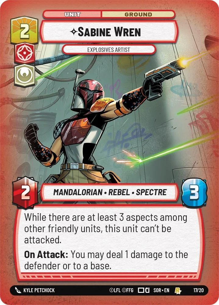 Sabine Wren - Artiste des explosifs (Promo de jeu hebdomadaire) (17/20) [Promos Spark of Rebellion]