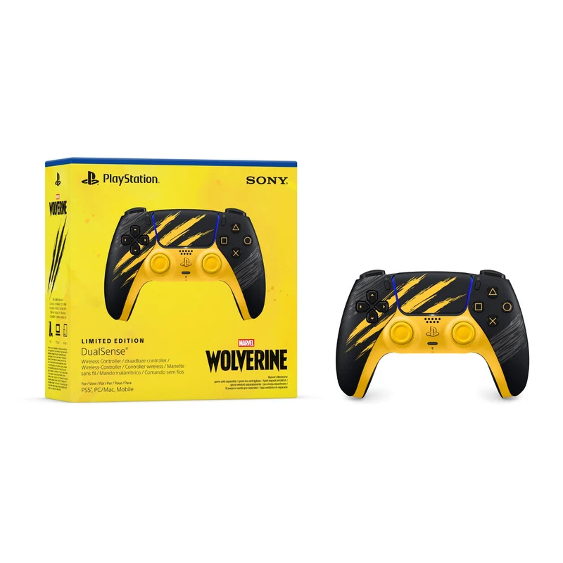 PS5 PlayStation 5 DualSense Wireless Controller Marvel’s Wolverine Battle Yellow
