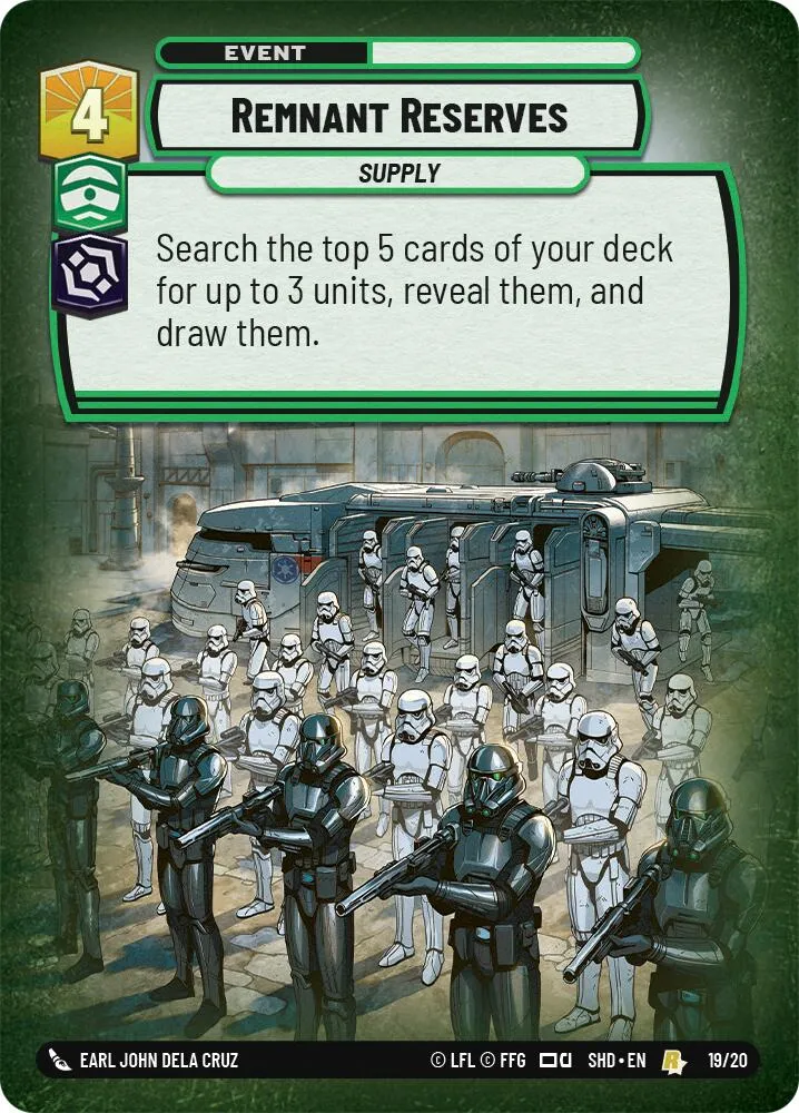 Réserves restantes (19/20) [Shadows of the Galaxy : jeu hebdomadaire]