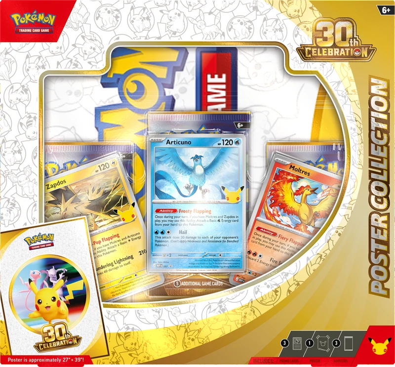 JCC POKÉMON : COLLECTION D'AFFICHES POUR LE 30E ANNIVERSAIRE - 16 SEPTEMBRE [LIRE LA DESCRIPTION]