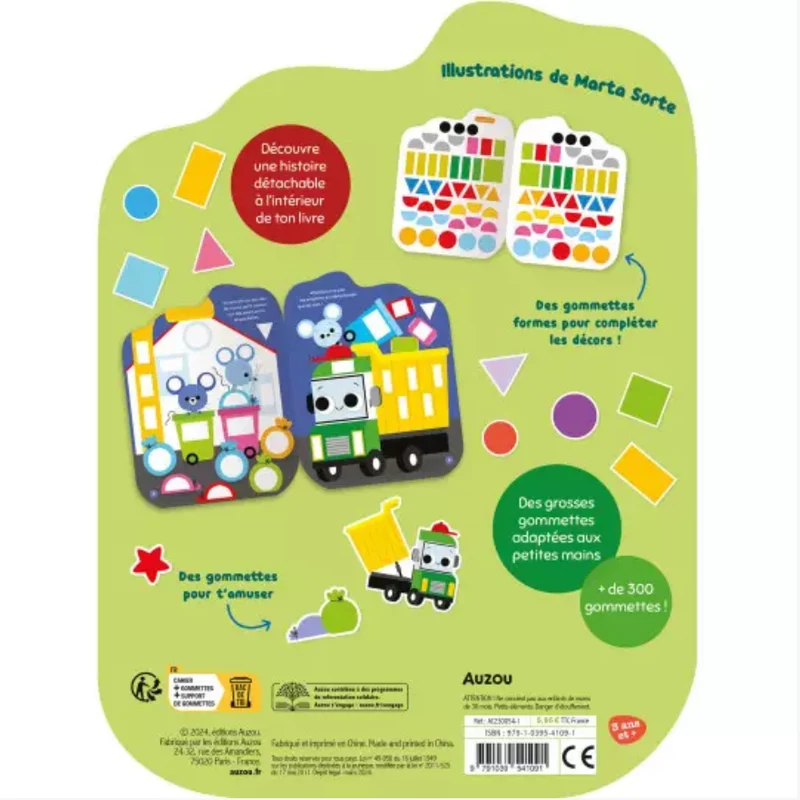 Gommettes formes | Camion-poubelle