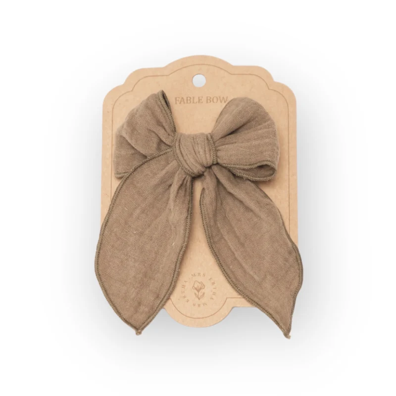 Barrette | Gaze de coton Olive