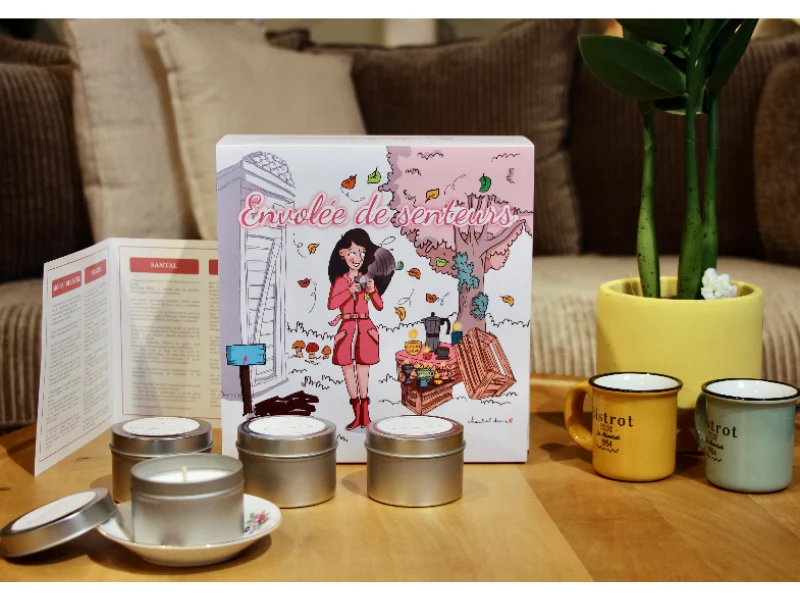 COFFRET DE BOUGIES "ENVOLEE DE SENTEURS"