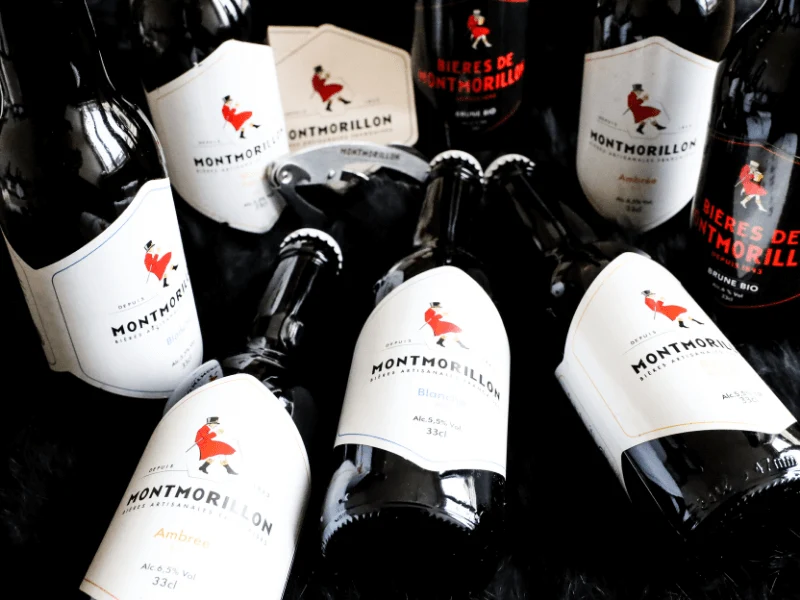 Coffret bière 8 bières du Poitou et sous boc et limonadier Blanche, Blonde Pale Ale, Ambrée, Brune