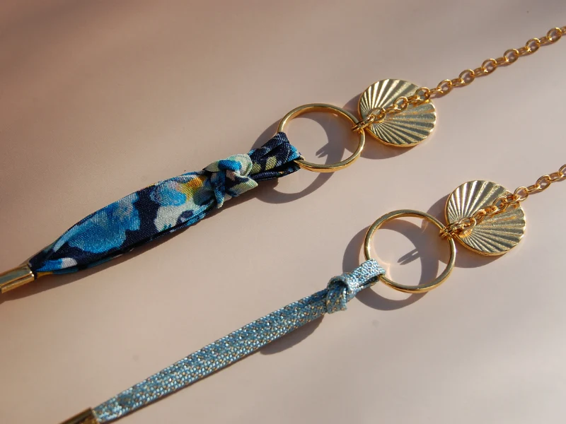 Bracelet Alban doré à l'or fin 24K en soie