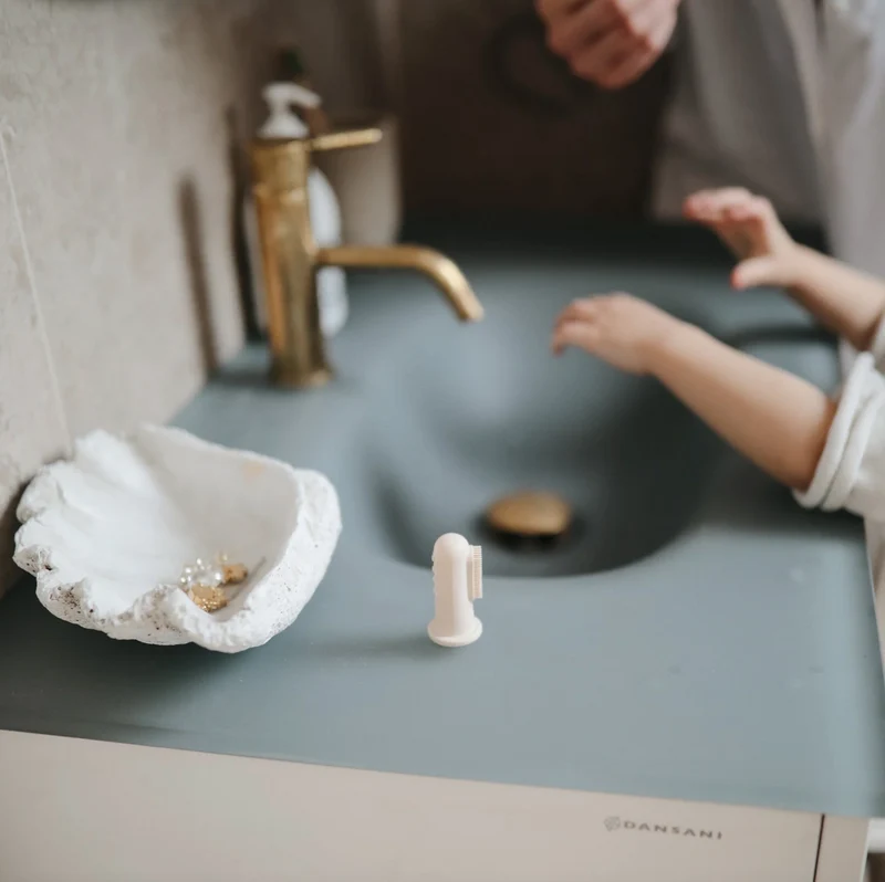 Brosse à dent bébé | Écru & Rose Poudré