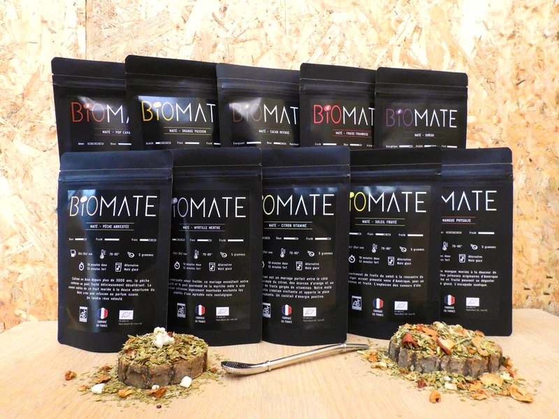 MAXI COFFRET INFUSION MATÉ BIO + PAILLE FILTRANTE OFFERTE (10 SACHETS, SAVEURS PERSONNALISABLES)