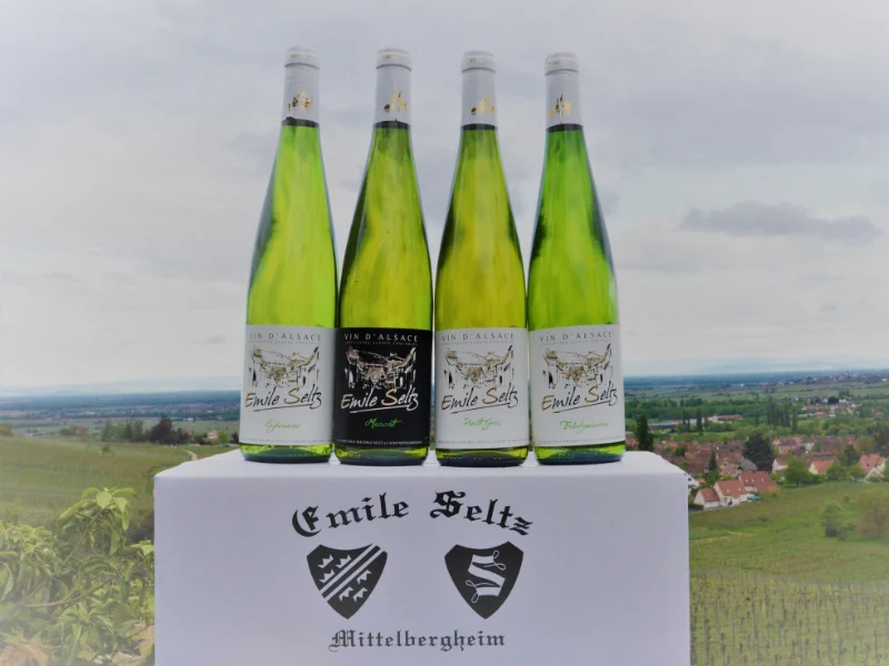 Coffret vin d'Alsace 4 bouteilles de vin blanc