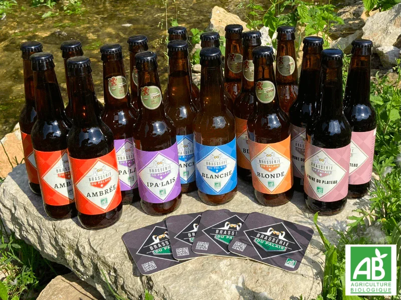 Coffret bières 18 bières BIO de Rhône Alpes IPA, Ambrée, Blonde, Blanche, Brune