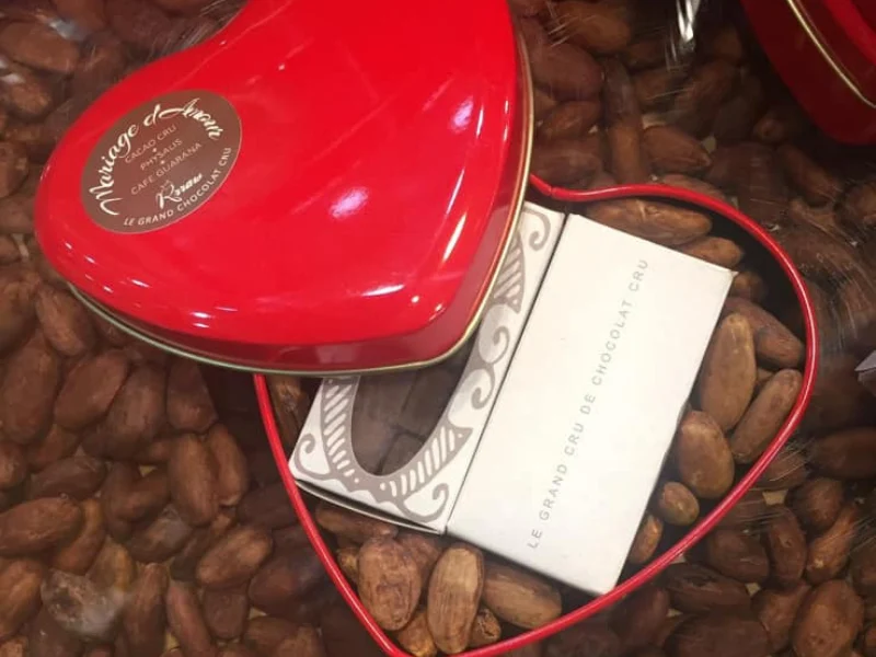 Le Coffret Cœur D'amour x Nuit blanche - Truffes et Fèves de Cacao cru
