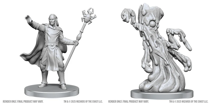 Figurines D&D : WV28 Mage drow et Yochlol