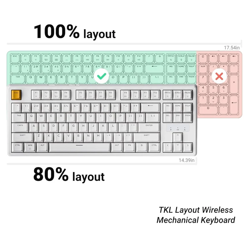 Keychron J4 QMK Wireless Mechanical Keyboard RGB Super Switch Hot-Swappable Banana Switch (White)