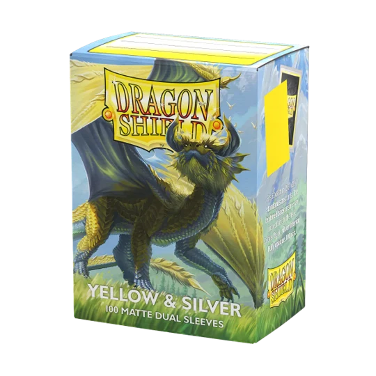 DRAGON SHIELD - DOUBLE MAT - JAUNE ET ARGENT