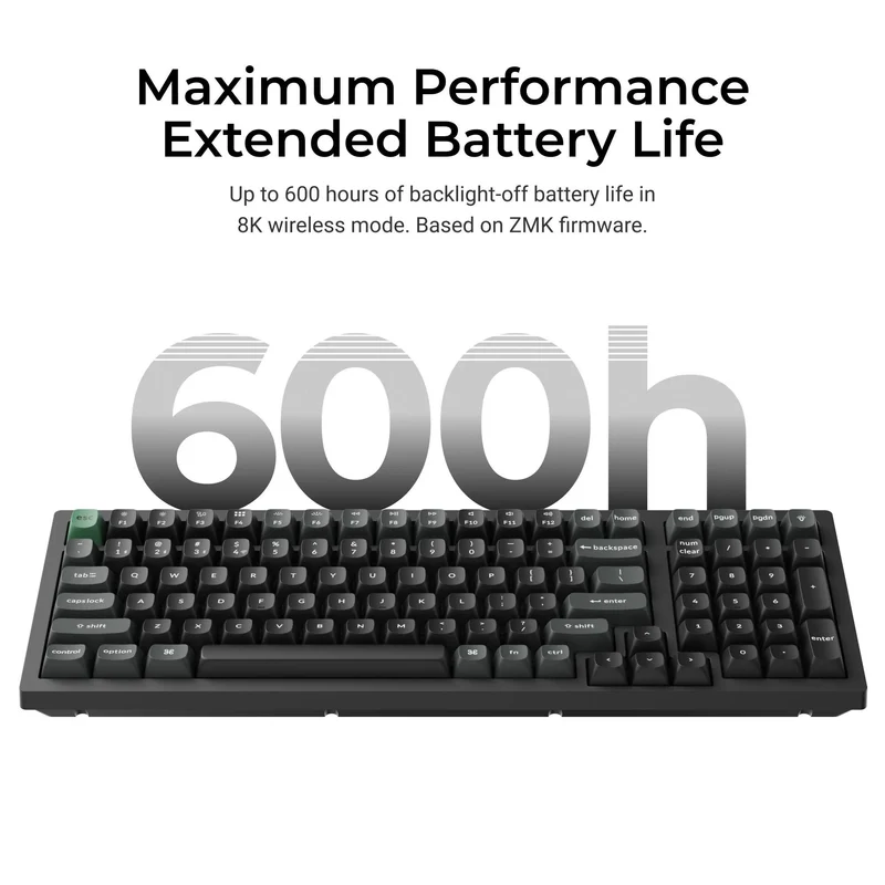 Keychron K10 Ultra 8K Wireless Custom Mechanical Keyboard - Apex Brown Switch (Black)