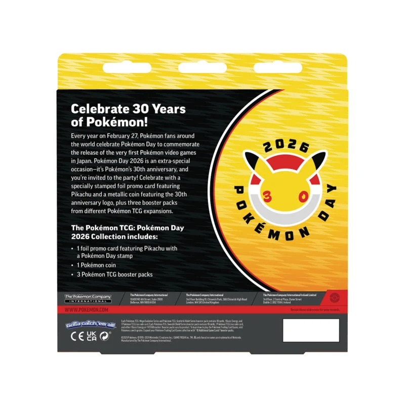 JCC POKÉMON : COLLECTION JOURNÉE POKÉMON 2026 - 30 JANVIER 2026 [LIMITE DE 6]