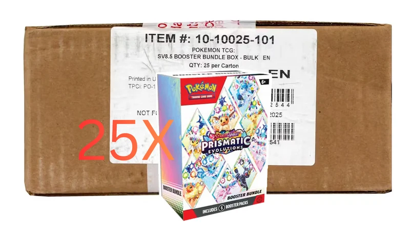 JCC POKÉMON SV08.5 : PACK DE BOOSTERS ÉVOLUTIONS PRISMATIQUES - BOÎTE DE 25 - RÉIMPRESSION DE MARS