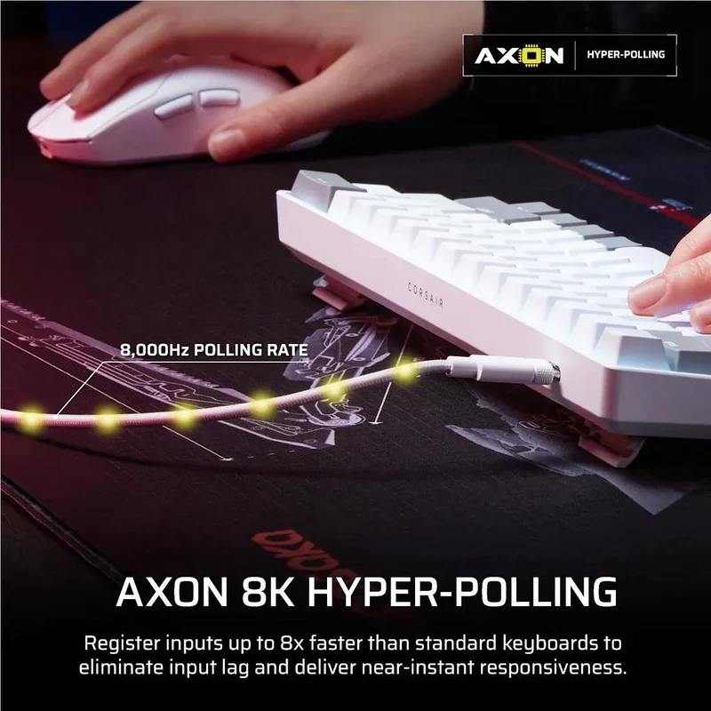 Corsair Clipper PRO MINI 60 Hall Effect Gaming Keyboard (White)