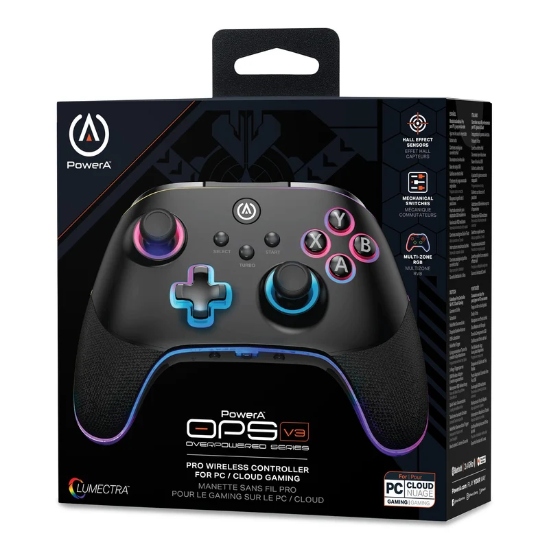 PowerA OPS V3 Pro Wireless Controller for PC and Cloud Gaming with Lumectra