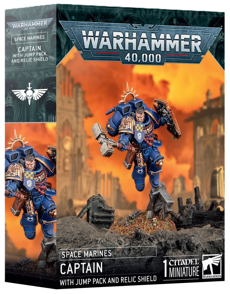 SPACE MARINES : CAPITAINE AVEC DOS DE SAUT ET BOUCLIER RELIQUE