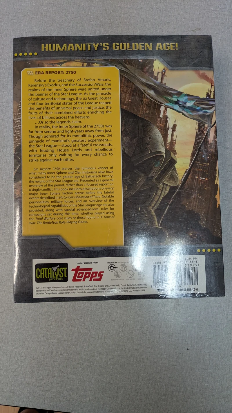 BATTLETECH : ERA REPORTS 2750 (NOUVEAU)