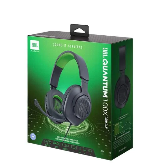 JBL Quantum 100X Gaming Headset (Black/Green)