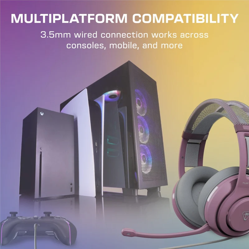 Turtle Beach® Atlas™ 200 Wired Multi-Platform Gaming Headset (Lilac Mist)