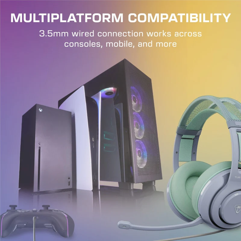 Turtle Beach® Atlas™ 200 Wired Multi-Platform Gaming Headset (Seafoam Breeze)