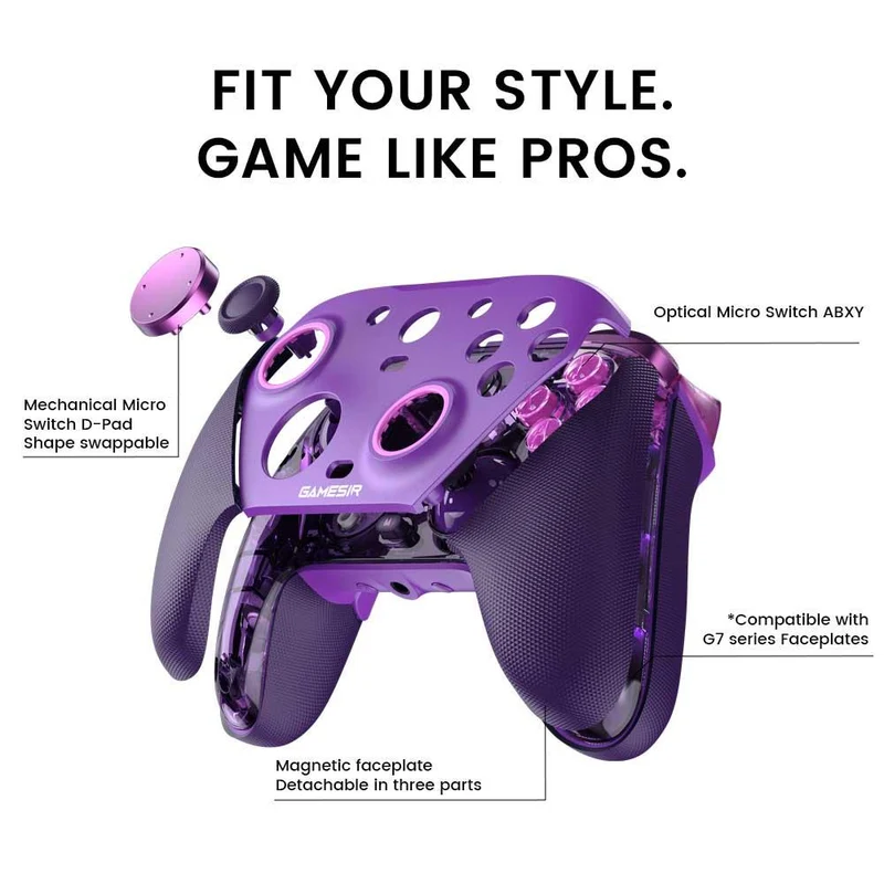 GameSir G7 Pro Wireless Controller for PC & Mobile - Wired for XBOX (Plum Purple)
