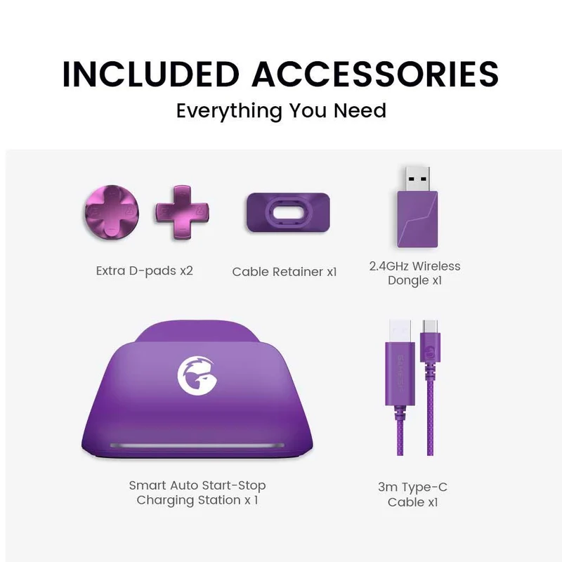 GameSir G7 Pro Wireless Controller for PC & Mobile - Wired for XBOX (Plum Purple)