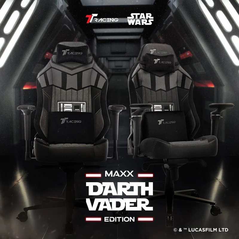 TTRacing Maxx Air Threads Fabric Gaming Chair - Darth Vader Edition