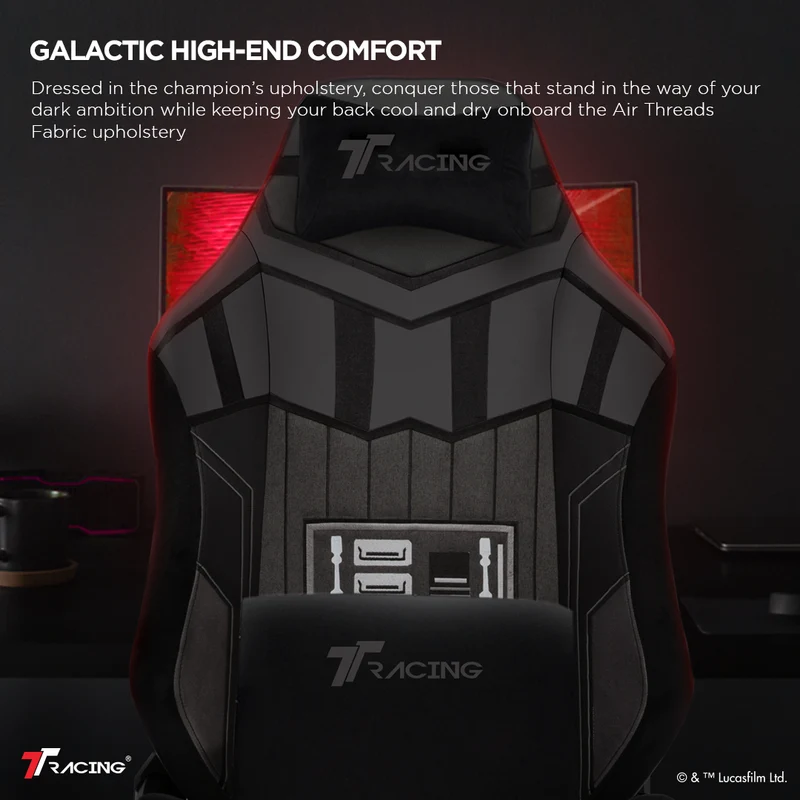 TTRacing Maxx Air Threads Fabric Gaming Chair - Darth Vader Edition