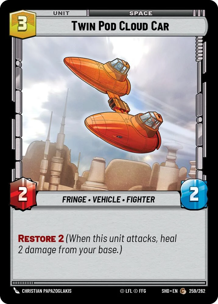 Voiture nuageuse Twin Pod (259/262) [Les Ombres de la Galaxie]