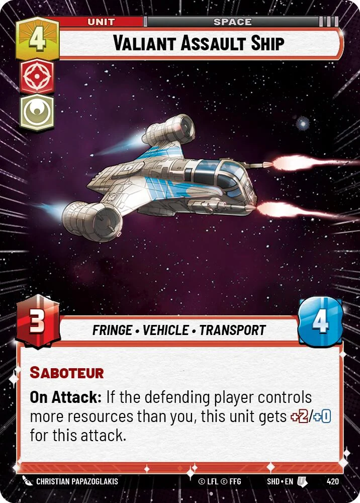 Navire d'assaut vaillant (hyperespace) (420) [Ombres de la galaxie]